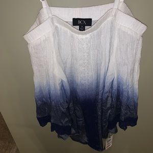 Off the shoulder ombré shirt